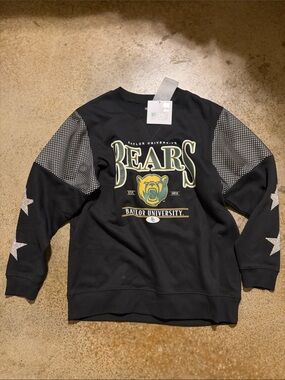 Baylor University Bears Black Graphic Crew Sweatshirt